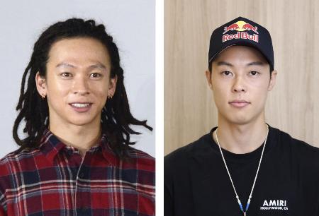 平野歩夢（左）、小林陵侑　