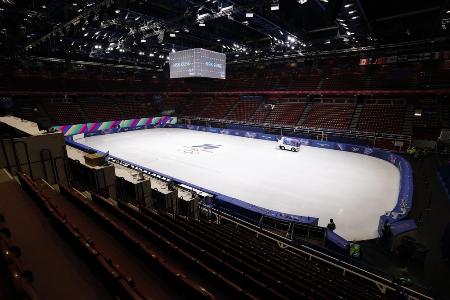 フィギュアスケート競技が行われるミラノ・アイススケートアリーナ=1月