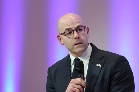 米連邦準備制度理事会（ＦＲＢ）理事のミラン氏＝１月、アテネ（ロイター＝共同）