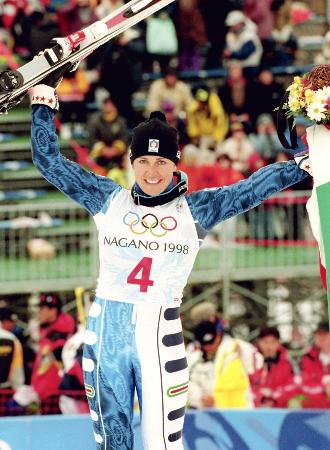 　デボラ・コンパニョーニ＝１９９８年２月、志賀高原東館山