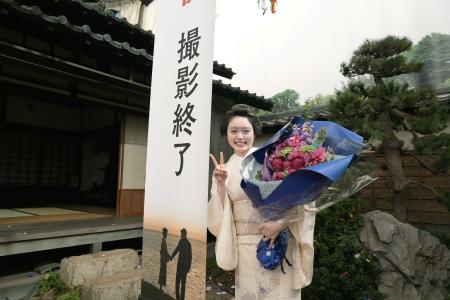 連続テレビ小説「ばけばけ」の撮影を終えた高石あかりさん