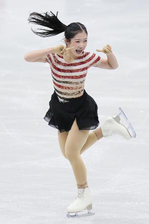 中井亜美＝１月、北京（共同）