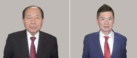 福田昭夫氏（左）、藤岡隆雄氏