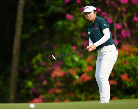 最終調整する山下美夢有＝サイアムＣＣ（共同）