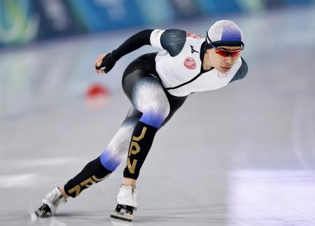 男子１５００メートル　滑走する山田和哉。１２位だった＝ミラノ（共同）