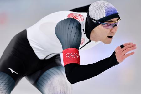 　男子１５００メートル　滑走する野々村太陽。１８位だった＝ミラノ（共同）
