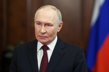 ロシアのプーチン大統領=27日、モスクワ(AP=共同)