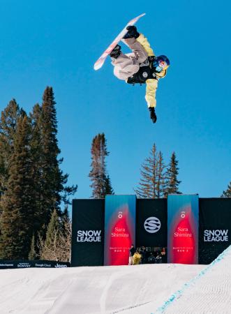 女子で優勝した清水さら=アスペン(主催者提供、共同)