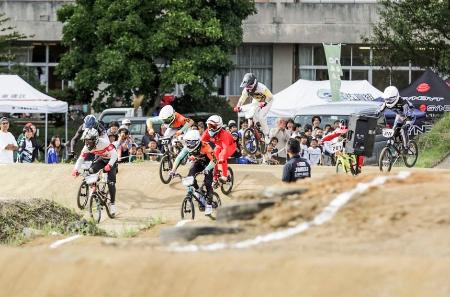 三陸BMXスタジアムで開催されたレースの様子=2025年9月(福山北斗さん提供)