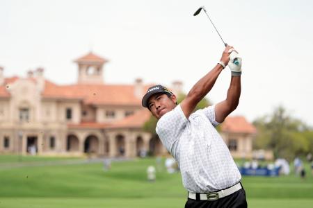 第１ラウンド、２アンダーで暫定１７位の松山英樹＝ＴＰＣソーグラス（共同）