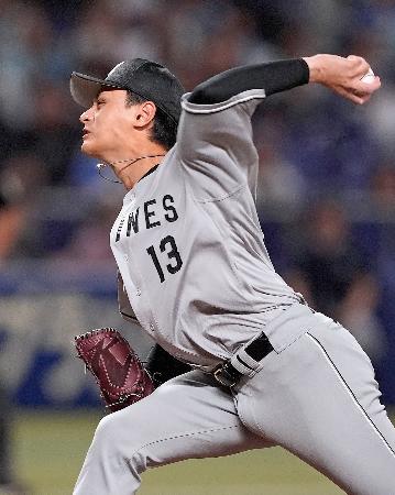 ２０日の中日戦に先発したロッテ・毛利＝バンテリンドーム