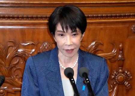 衆院本会議で訪米について報告する高市首相＝２６日午後