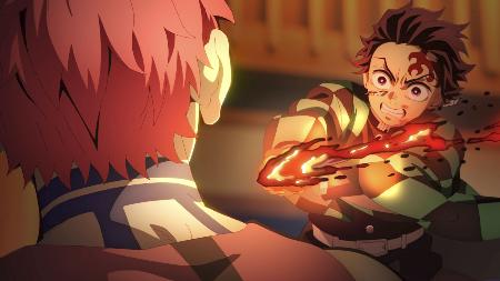 映画「劇場版『鬼滅の刃』無限城編 第一章 猗窩座再来」の一場面((C)吾峠呼世晴/集英社・アニプレックス・ufotable)