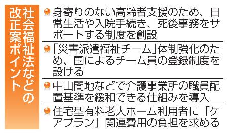 　社会福祉法などの改正案ポイント
