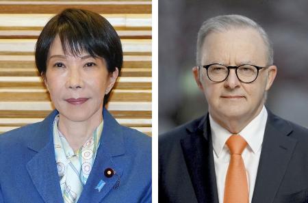 高市早苗首相、オーストラリアのアルバニージー首相(ゲッティ=共同)