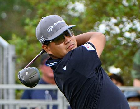 第２ラウンド、通算８アンダーで７位の久常涼＝ＴＰＣサンアントニオ（共同）