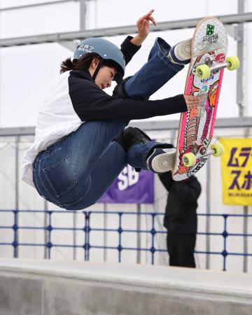 　女子パークで優勝した長谷川瑞穂＝宇都宮市東部総合公園