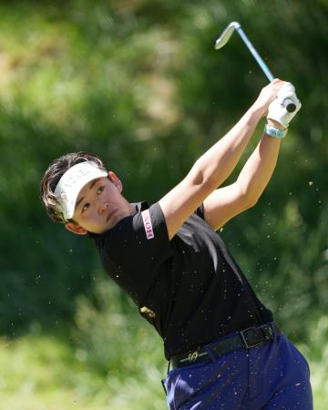 　最終ラウンド、通算イーブンパーで５位の岩井明愛＝シャドークリークＧＣ（共同）