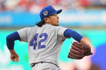 フィリーズ戦に先発したカブス・今永=フィラデルフィア(AP=共同)