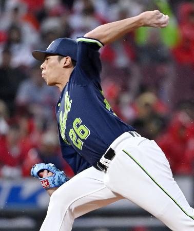 広島戦に先発したヤクルト・山野＝マツダ