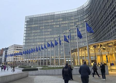 ＥＵ欧州委員会の本部＝ブリュッセル（共同）