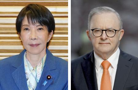 高市早苗首相、オーストラリアのアルバニージー首相（ゲッティ＝共同）