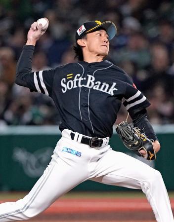 西武戦に先発したソフトバンク・大津＝ベルーナドーム