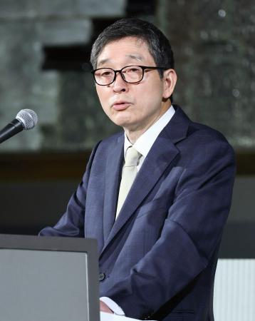 東京都内で講演する韓国の李赫駐日大使＝２７日午後