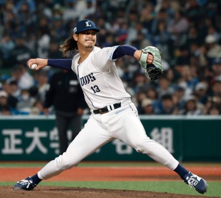 日本ハム戦に先発し、７回無失点で３勝目を挙げた西武・高橋光＝ベルーナドーム