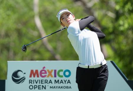 第１ラウンド、４アンダーで４位の原英莉花＝エルカマレオンＧＣ（共同）
