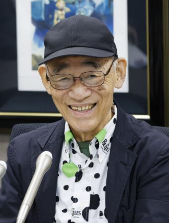 　旭日中綬章の受章が決まり、喜びを語る富野由悠季監督＝２０２６年４月、東京都杉並区