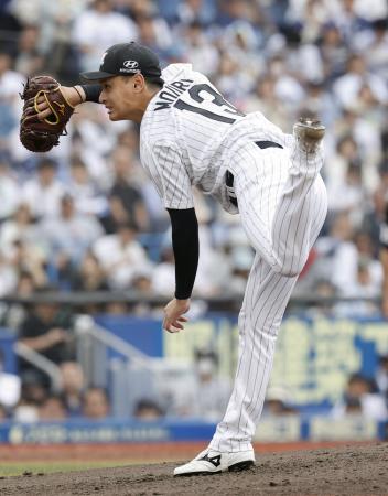 　西武戦に先発し、７回無失点で２勝目を挙げたロッテ・毛利＝ＺＯＺＯマリン