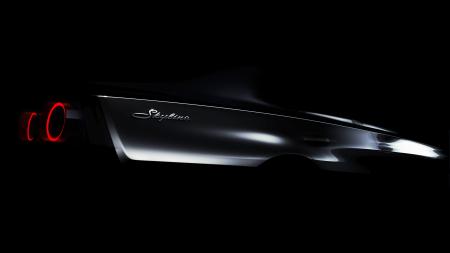 日産が公開した新型スカイラインの一部(同社提供)