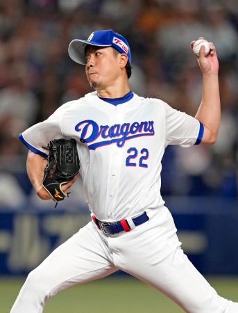 　巨人戦に先発した中日・大野＝バンテリンドーム