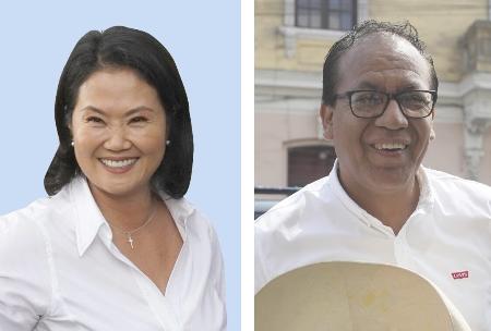 ケイコ・フジモリ氏、ロベルト・サンチェス氏(AP=共同)