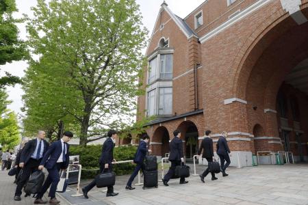 　４月に文科省の聞き取り調査を受けた学校法人同志社＝京都市上京区