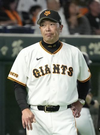 プロ野球巨人の阿部慎之助監督=22日、東京ドーム