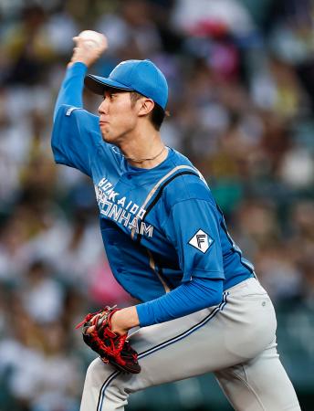 阪神戦に先発した日本ハム・福島＝甲子園