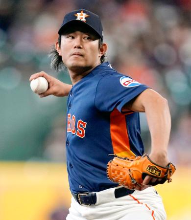 ブルワーズ戦に先発し、6回2失点で3敗目を喫したアストロズ・今井=ヒューストン(AP=共同)