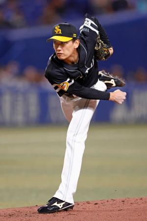 中日戦に先発したソフトバンク・大津＝バンテリンドーム