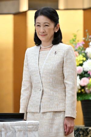結核予防会の式典に出席された秋篠宮妃紀子さま＝４日午後、東京都新宿区（代表撮影）