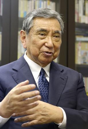 河野洋平氏＝２０１６年８月、東京都港区