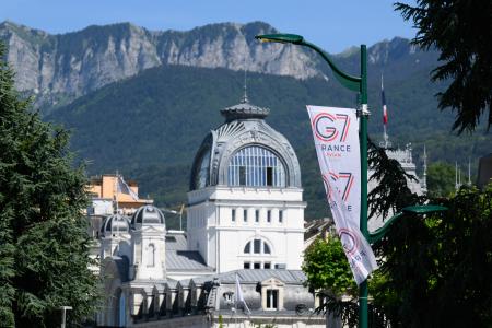 Ｇ７サミットが開かれるフランス東部エビアン＝１３日（ゲッティ＝共同）