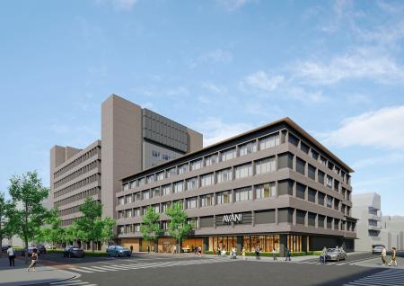旧京都新聞本社ビルに開業予定のホテルのイメージ図（大成建設提供）