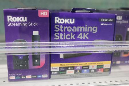 米動画配信端末・サービス大手のＲｏｋｕの製品＝１５日、ニューヨーク（ゲッティ＝共同）