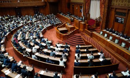 改正著作権法が可決、成立した参院本会議＝１７日午前