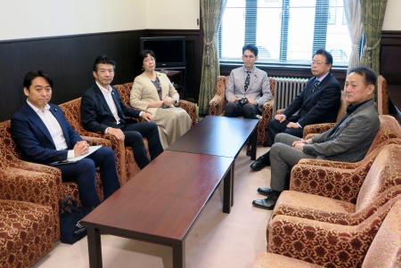 　中道改革連合、立憲民主、公明３党の幹事長、国対委員長会談＝２３日午前、国会