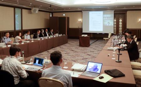 古墳壁画の保存活用に関する文化庁の検討会＝２４日午後、京都市