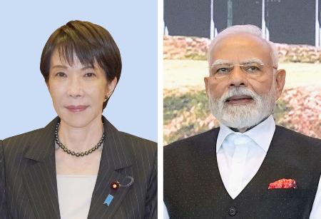高市早苗首相、インドのモディ首相