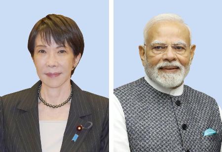 高市早苗首相、インドのモディ首相
